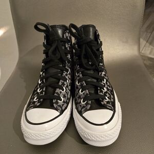 Black and White High-Top Sneakers
